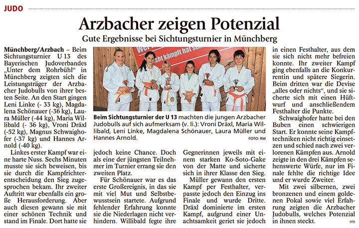 Arzbacher zeigen Potenzial
